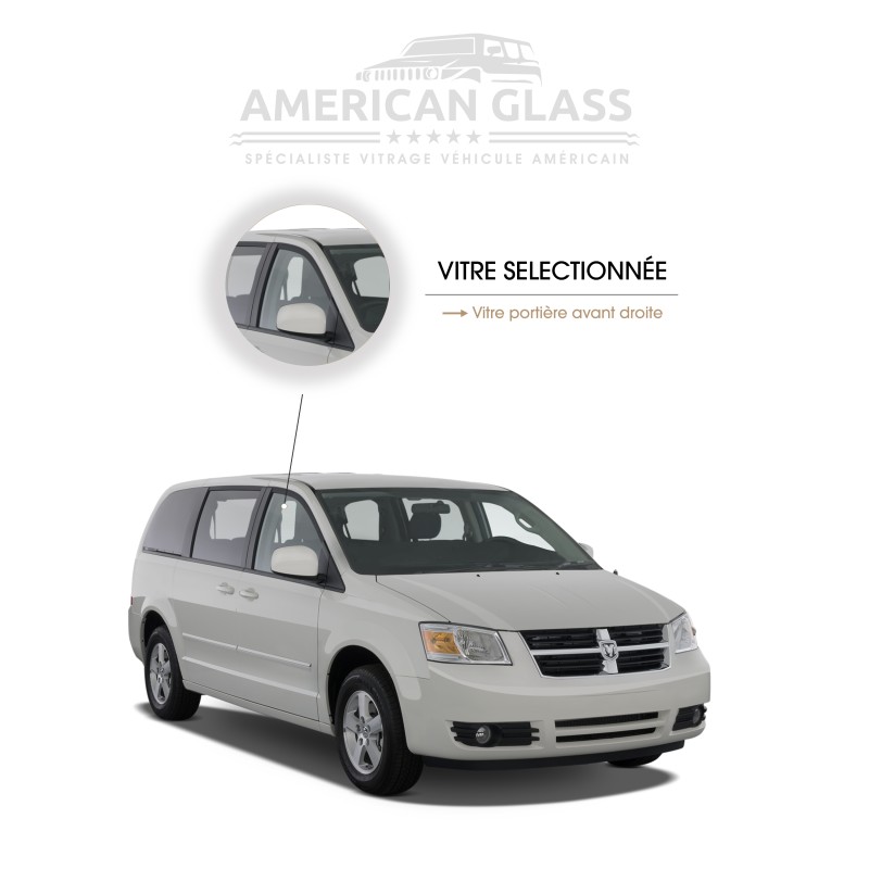 VITRE PORTIÈRE AVANT DROITE DODGE CARAVAN 2008-2019