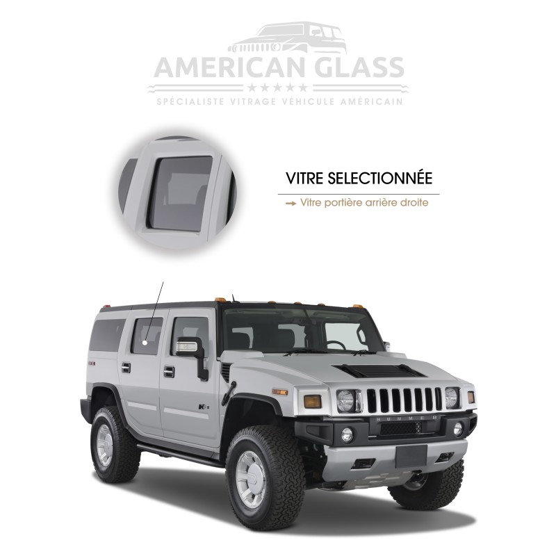 VITRE PORTIÈRE ARRIÈRE DROITE HUMMER H2 2007-2009