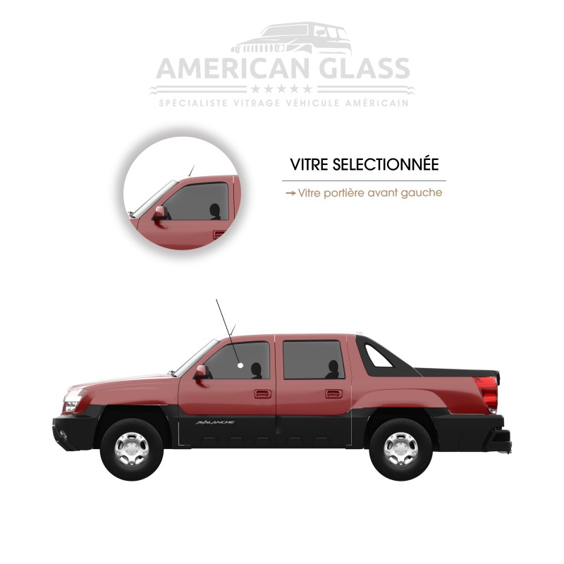 VITRE PORTIÈRE AVANT GAUCHE CHEVROLET AVALANCHE 2003-2006