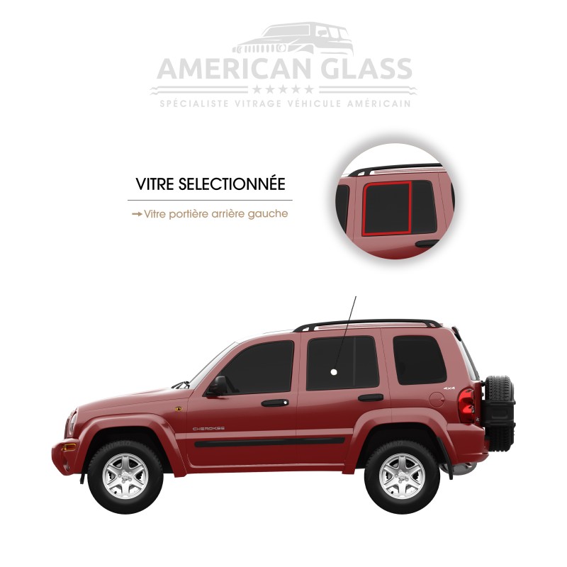 VITRE PORTIÈRE ARRIÈRE GAUCHE JEEP CHEROKEE KJ 2002-2009