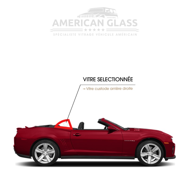 VITRE CUSTODE ARRIÈRE DROITE CHEVROLET CAMARO CONVERTIBLE 2009-2013