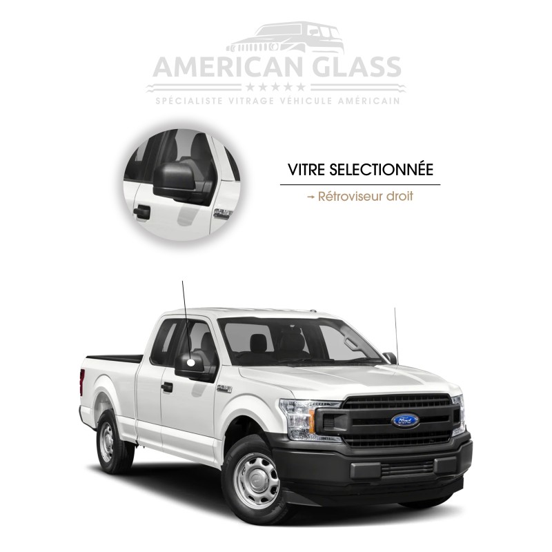 RÉTROVISEUR DROIT EN PLASTIQUE FORD F-150 SUPER CAB 2015-2020