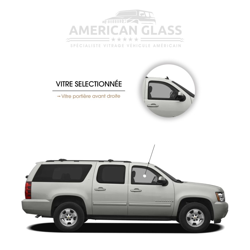 VITRE PORTIÈRE AVANT DROITE CHEVROLET SUBURBAN 2007-2014