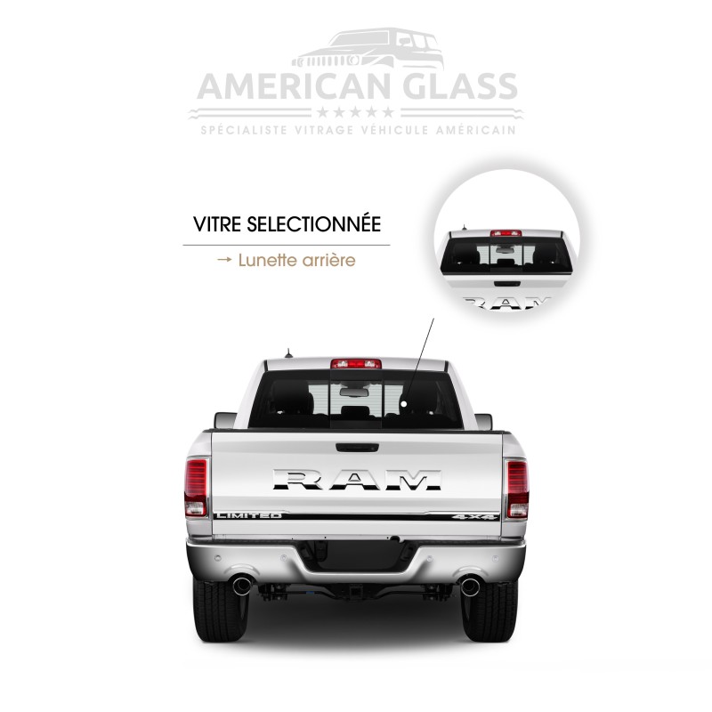 LUNETTE ARRIÈRE STANDARD DODGE RAM 1500 2014-2018